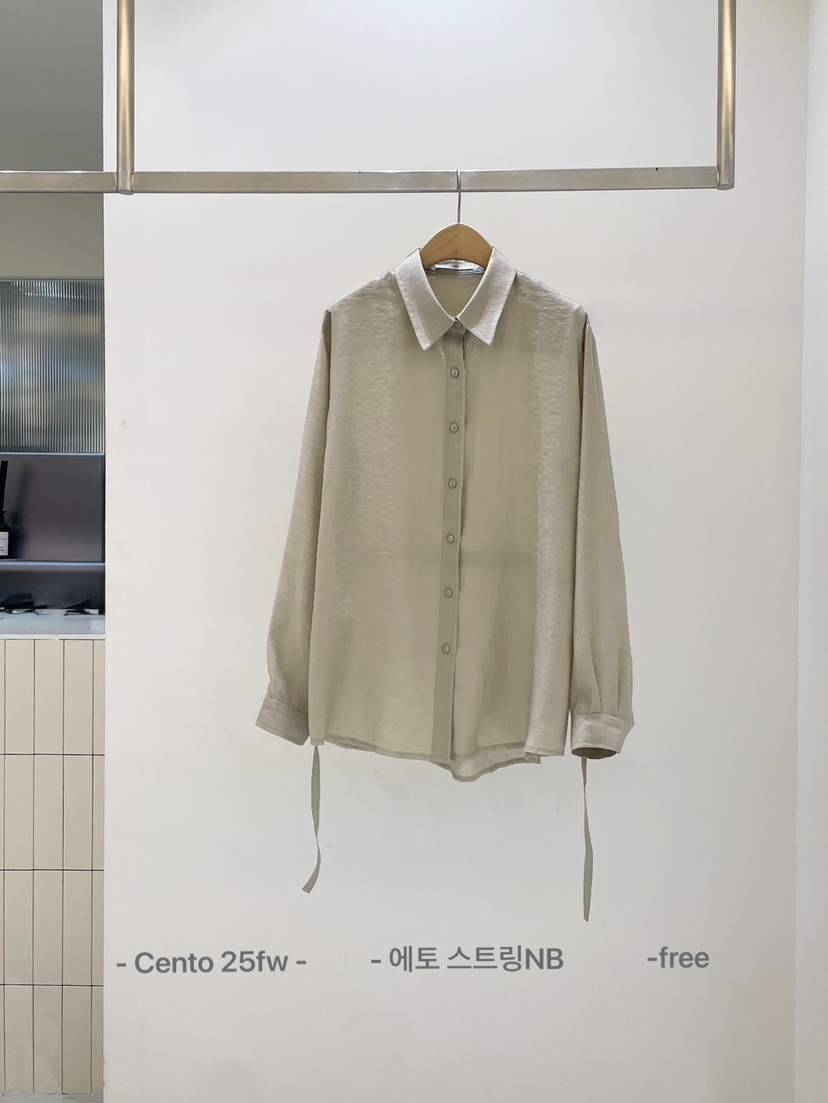 SETPLATZ東大門㊣實拍女裝新款真品25秋冬時尚休閑襯衫蕾絲衫PLATZCLASSIC襯衫/蕾絲衫圖色2