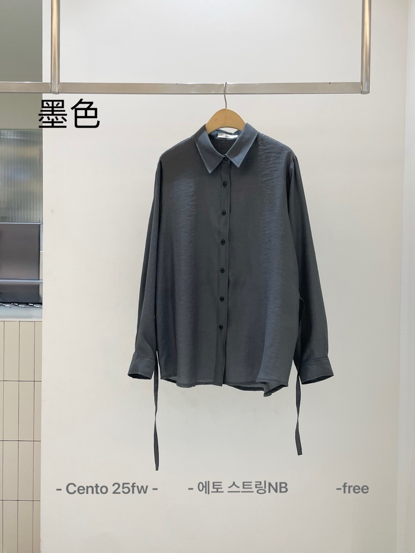 SETPLATZ東大門㊣實拍女裝新款真品25秋冬時尚休閑襯衫蕾絲衫PLATZCLASSIC襯衫/蕾絲衫圖色4