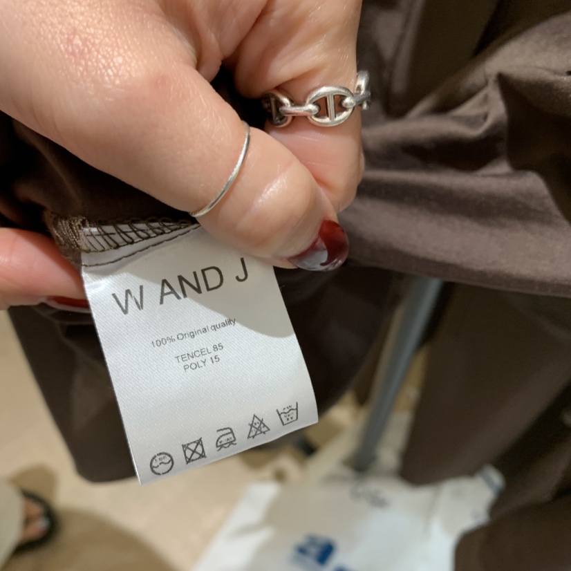 W AND J韓國直郵㊣女裝新款熱賣25秋冬休閑襯衫蕾絲衫含腰帶W AND J襯衫/蕾絲衫