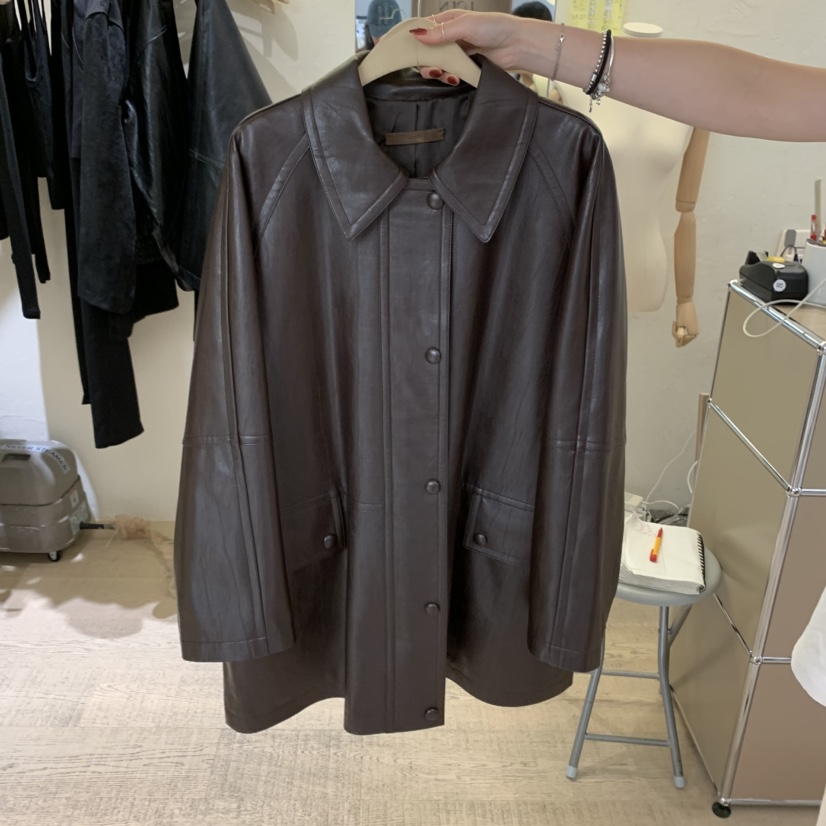 W AND J東大門㊣直郵女裝新品真品25秋冬熱賣人氣皮衣羊毛皮W AND J皮衣圖色1
