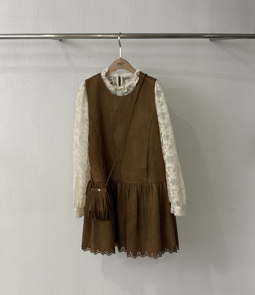 TWENTY FOUR SEVEN24-7東大門㊣實拍女士新品熱賣連衣裙假兩件含包TEWNTY FOUR SEVEN24-7連衣裙圖色1