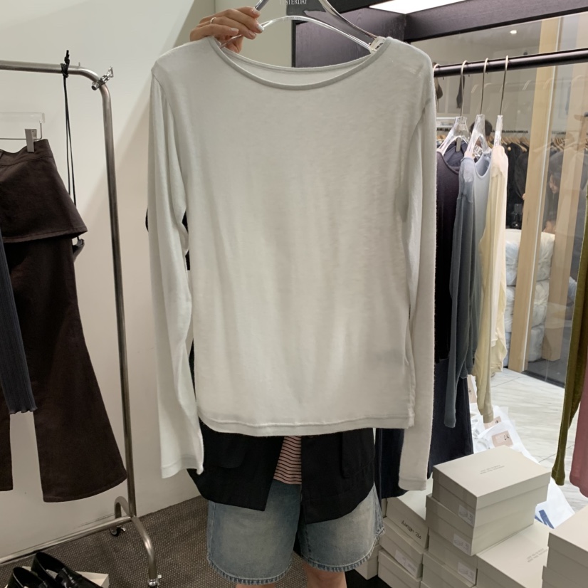 MORE THAN YESTERDAY/LOVE YOU SO MUCH東大門㊣代購女士新品25秋冬長袖T恤MORE THAN YESTERDAY長袖T恤圖色4