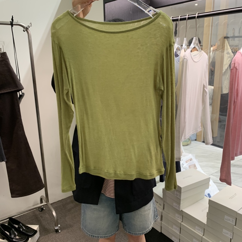MORE THAN YESTERDAY/LOVE YOU SO MUCH東大門㊣代購女士新品25秋冬長袖T恤MORE THAN YESTERDAY長袖T恤圖色5