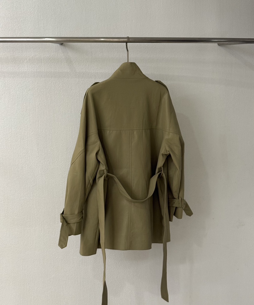 TWENTY FOUR SEVEN24-7東大門㊣直郵女士新款真品長款風衣含腰帶皮革TEWNTY FOUR SEVEN24-7長款風衣