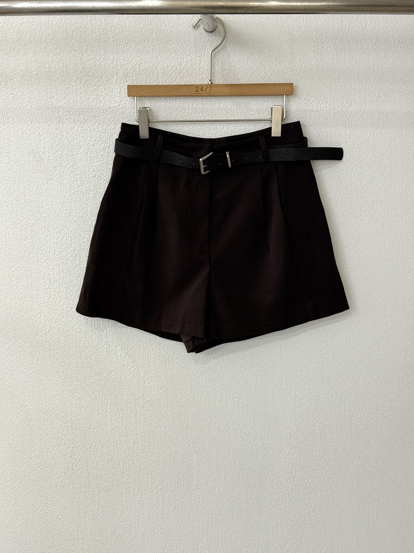 TWENTY FOUR SEVEN24-7東大門㊣直郵女裝新品推薦短褲含腰帶羊毛TEWNTY FOUR SEVEN24-7短褲圖色2