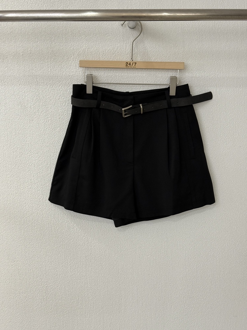 TWENTY FOUR SEVEN24-7東大門㊣直郵女裝新品推薦短褲含腰帶羊毛TEWNTY FOUR SEVEN24-7短褲圖色3
