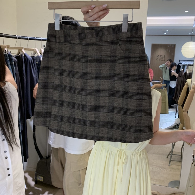 W AND J韓國代購㊣女裝新品休閑時尚職業推薦真品25秋冬短裙W AND J短裙圖色3
