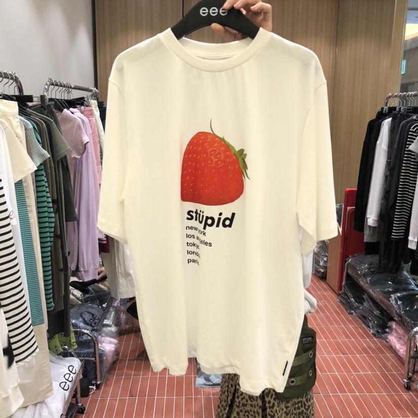 E/E/E東大門㊣代購女士新品25秋冬職業真品時尚休閑推薦T恤E/E/ET恤圖色1