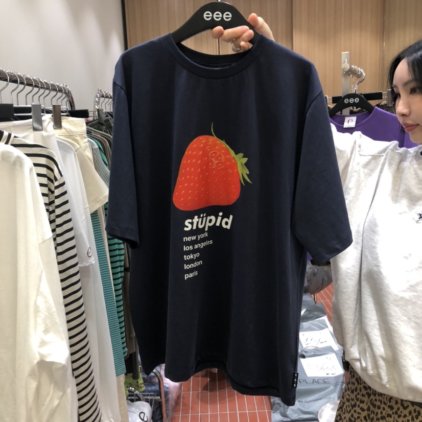 E/E/E東大門㊣代購女士新品25秋冬職業真品時尚休閑推薦T恤E/E/ET恤圖色2