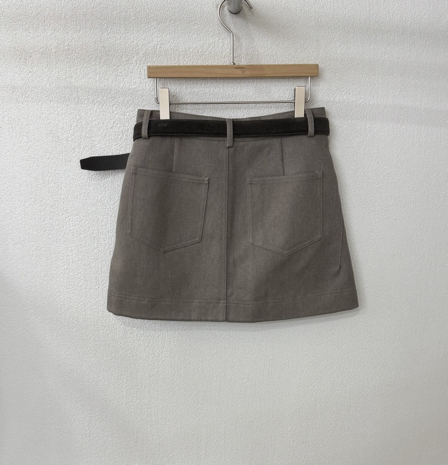 TWENTY FOUR SEVEN24-7東大門㊣實拍女裝新品推薦短裙含腰帶TEWNTY FOUR SEVEN24-7短裙