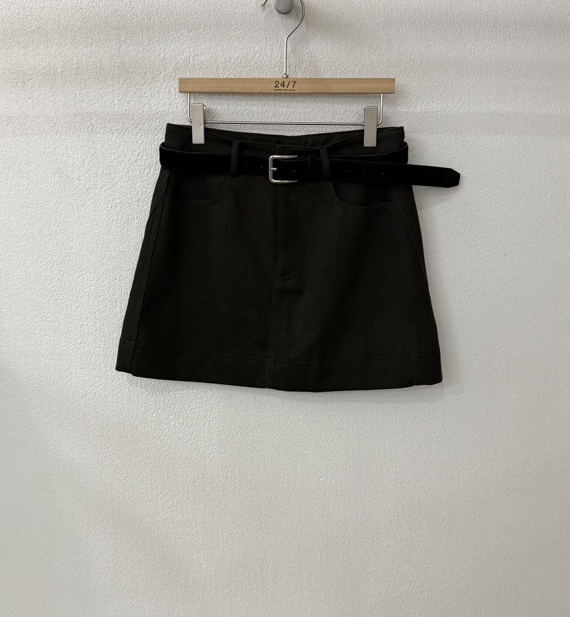 TWENTY FOUR SEVEN24-7東大門㊣實拍女裝新品推薦短裙含腰帶TEWNTY FOUR SEVEN24-7短裙圖色2