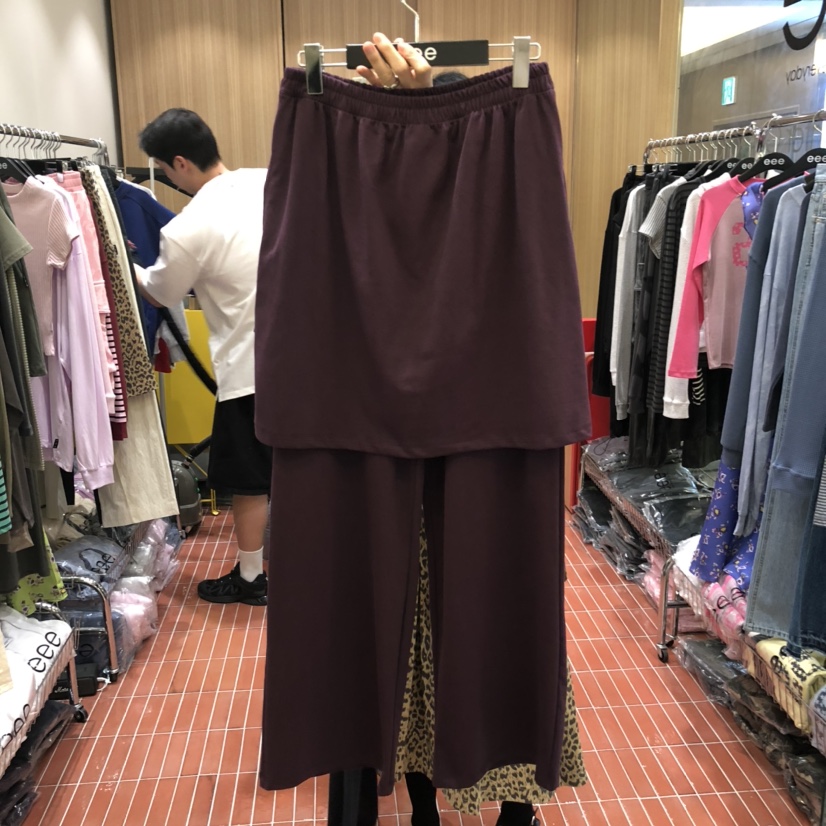E/E/E韓國代購㊣女士新款推薦熱賣時尚人氣職業真品休閑裙褲E/E/E裙褲圖色3
