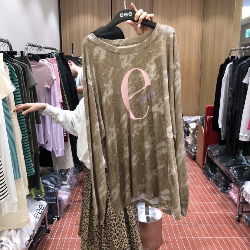 E/E/E韓國代購㊣女裝新品時尚熱賣休閑人氣職業推薦長袖T恤E/E/E長袖T恤圖色3