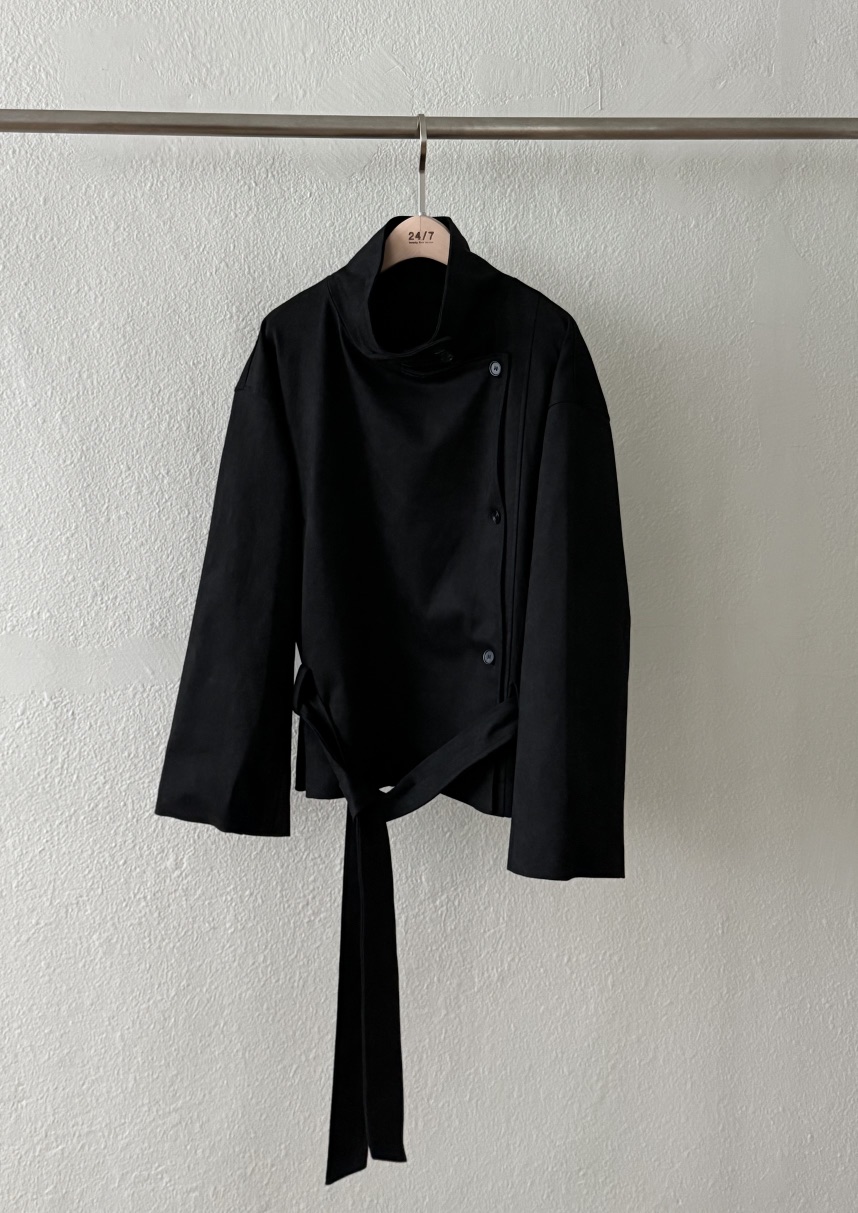 TWENTY FOUR SEVEN24-7東大門㊣實拍女裝新品25秋冬夾克含腰帶絨面革TEWNTY FOUR SEVEN24-7夾克圖色2