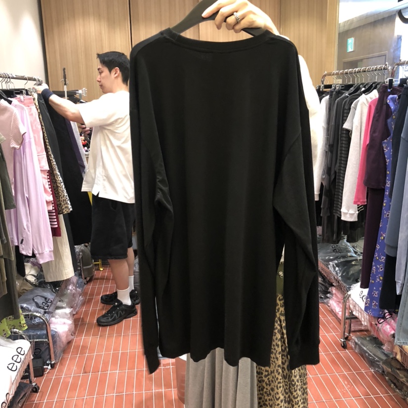 E/E/E東大門㊣代購女士新款時尚職業真品休閑長袖T恤超長E/E/E長袖T恤