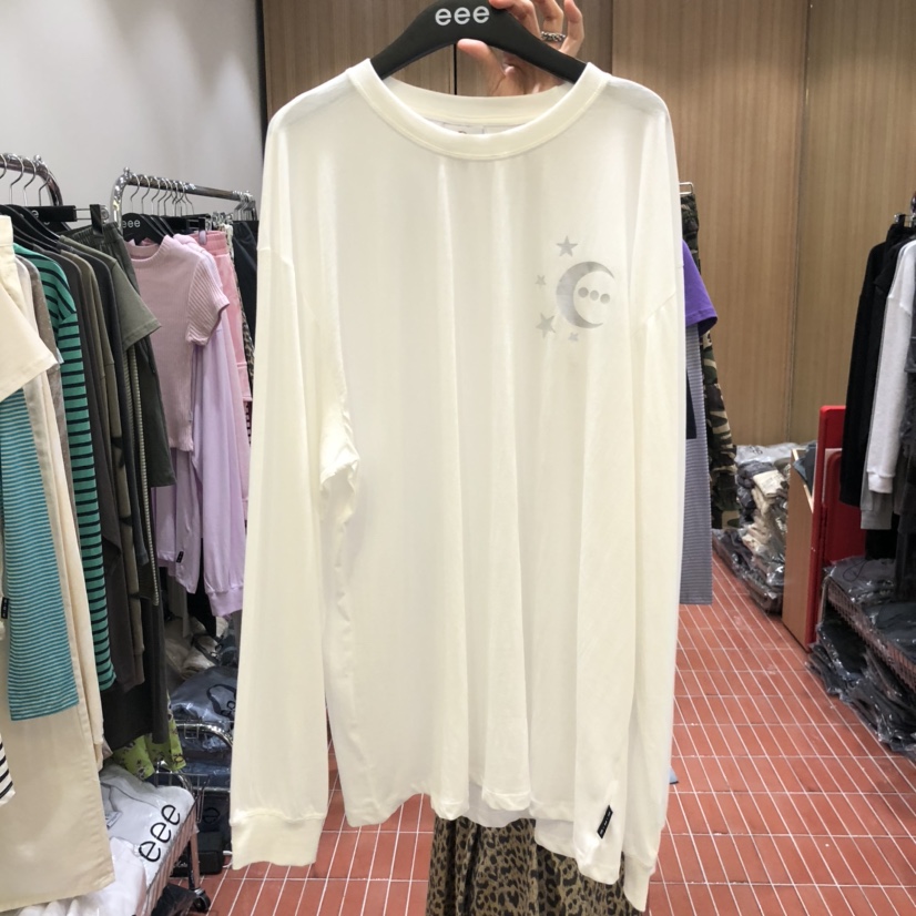 E/E/E東大門㊣代購女士新款時尚職業真品休閑長袖T恤超長E/E/E長袖T恤