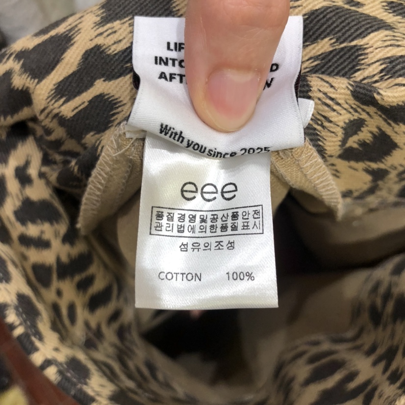 E/E/E東大門㊣代購女裝新款休閑時尚半身裙中短裙豹紋褶皺E/E/E半身裙/中短裙