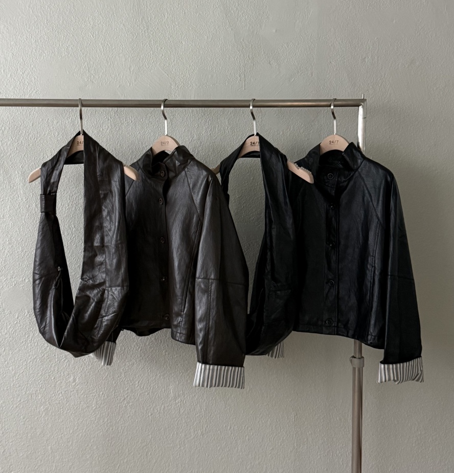 TWENTY FOUR SEVEN24-7韓國代購㊣女士新品人氣套裝兩件套皮革TEWNTY FOUR SEVEN24-7套裝