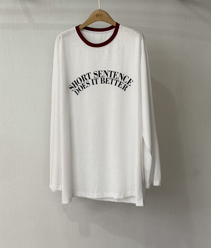 TWENTY FOUR SEVEN24-7韓國代購㊣女裝新款真品25秋冬長袖T恤TEWNTY FOUR SEVEN24-7長袖T恤