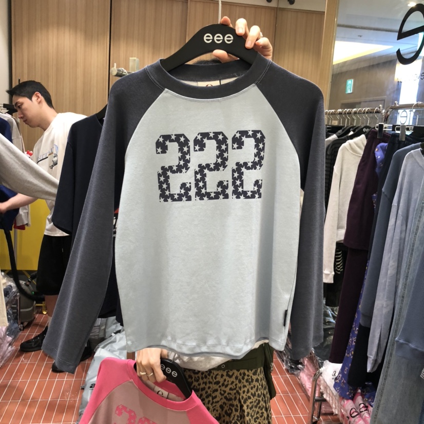 E/E/E東大門㊣實拍女裝新品休閑人氣時尚真品推薦長袖T恤E/E/E長袖T恤圖色3