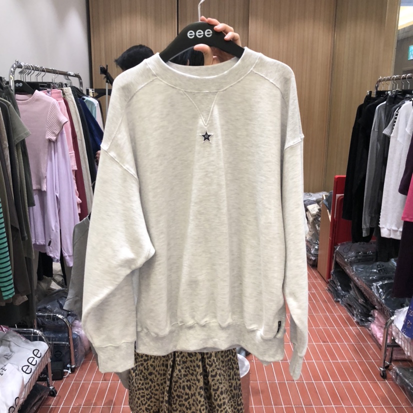 E/E/E東大門㊣代購女裝新款職業熱賣真品時尚人氣休閑衛衣E/E/E衛衣圖色2