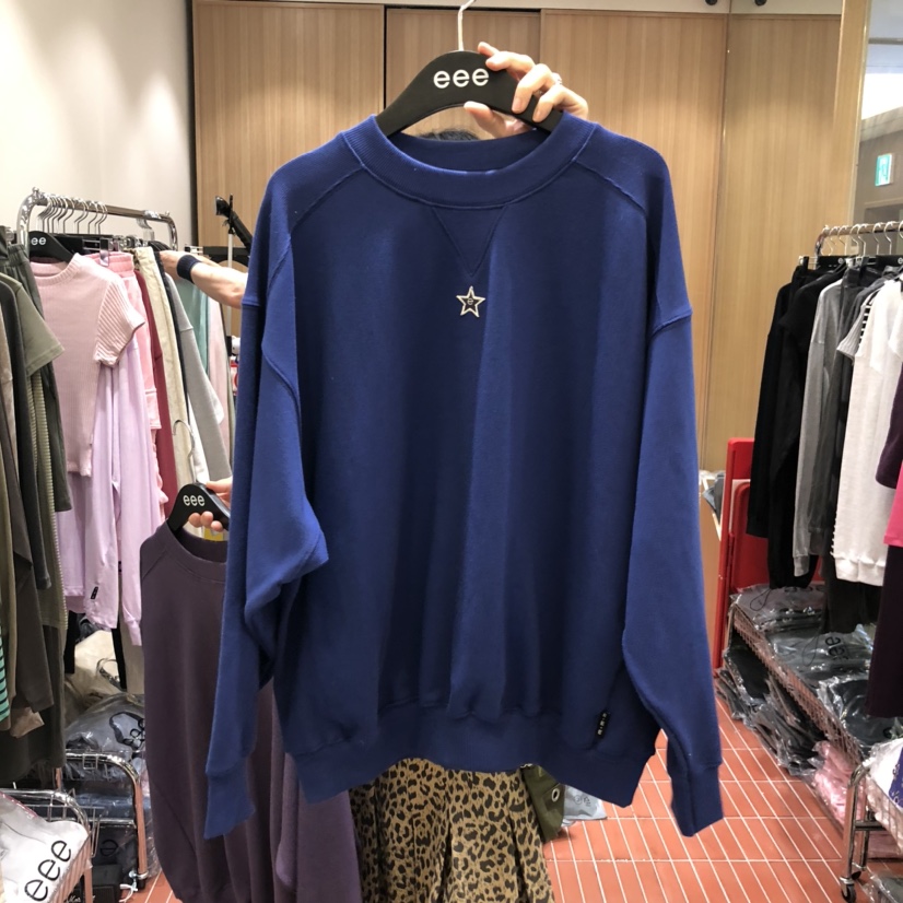 E/E/E東大門㊣代購女裝新款職業熱賣真品時尚人氣休閑衛衣E/E/E衛衣圖色3