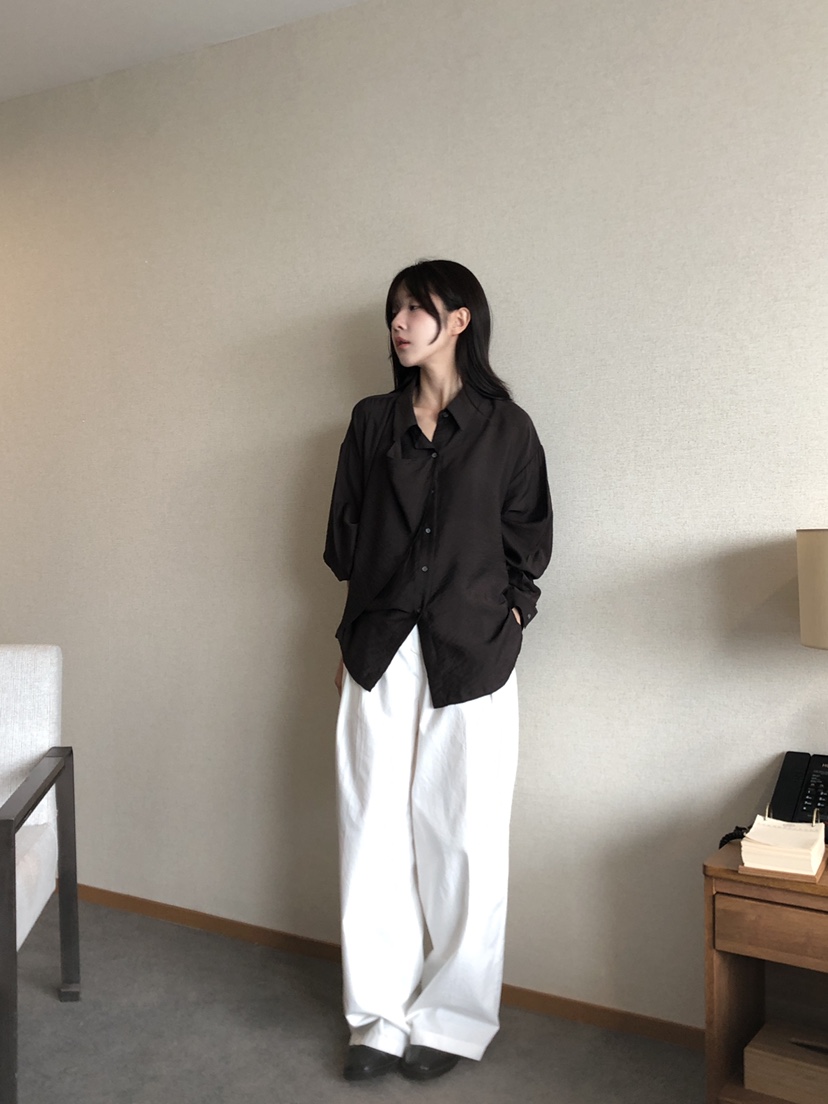 THE EYL韓國代購㊣女士新款職業休閑推薦時尚人氣襯衫蕾絲衫THE EYL襯衫/蕾絲衫