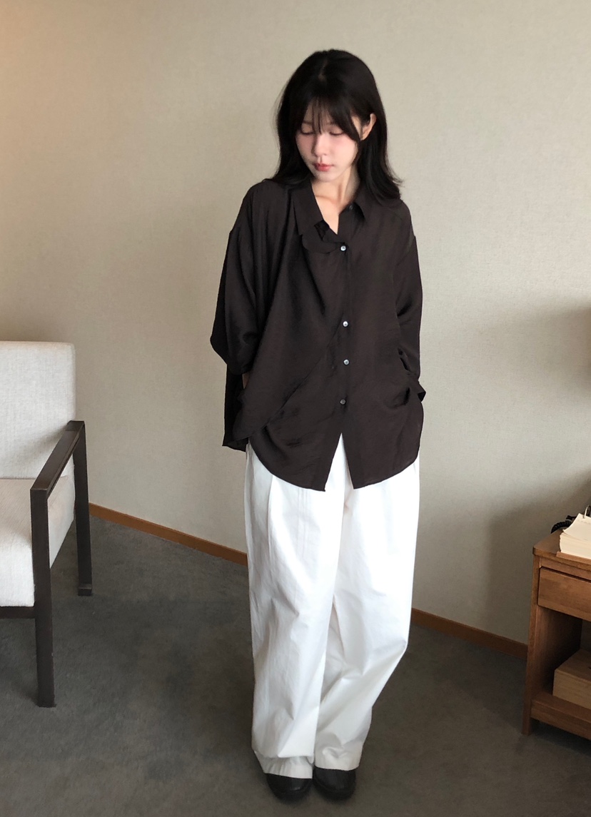 THE EYL韓國代購㊣女士新款職業休閑推薦時尚人氣襯衫蕾絲衫THE EYL襯衫/蕾絲衫