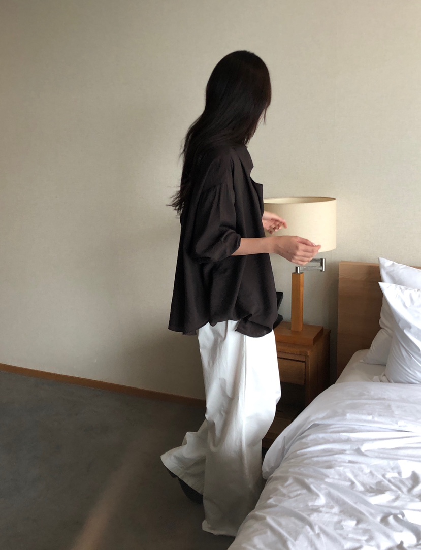 THE EYL韓國代購㊣女士新款職業休閑推薦時尚人氣襯衫蕾絲衫THE EYL襯衫/蕾絲衫