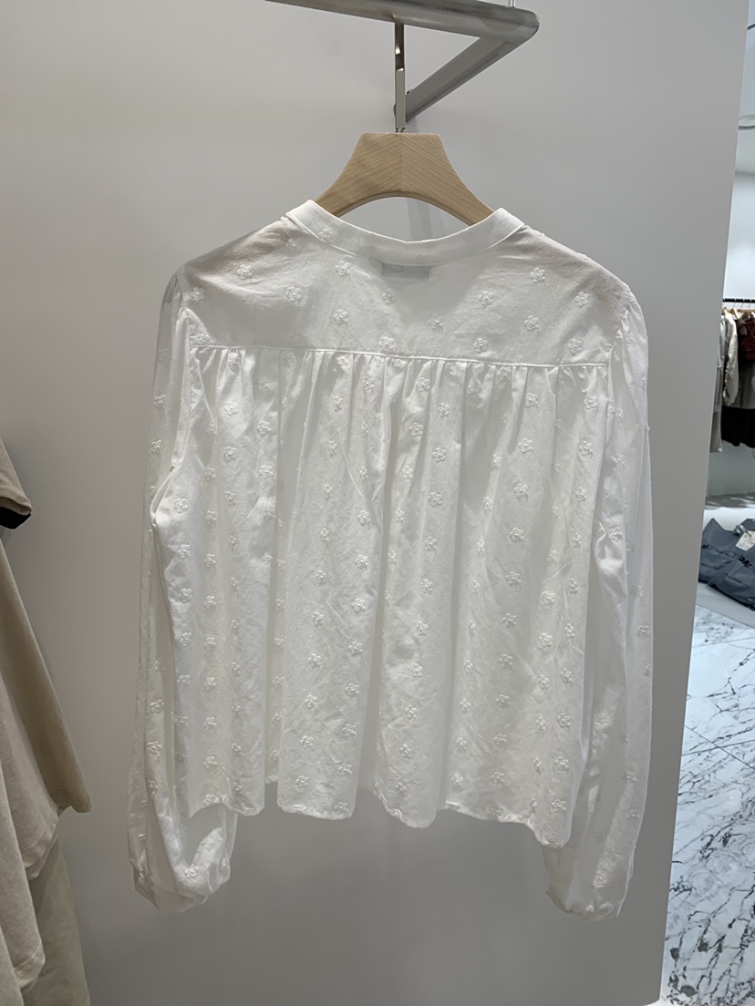 A P-STUDIO東大門㊣實拍女裝新品25秋冬職業襯衫蕾絲衫刺繡A P-STUDIO襯衫/蕾絲衫