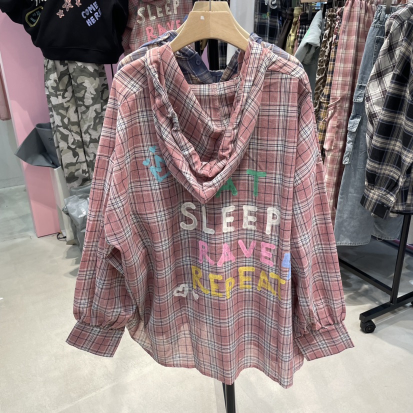 ANNA韓國代購㊣女裝新款時尚真品休閑人氣襯衫蕾絲衫連帽衫ANNA襯衫/蕾絲衫