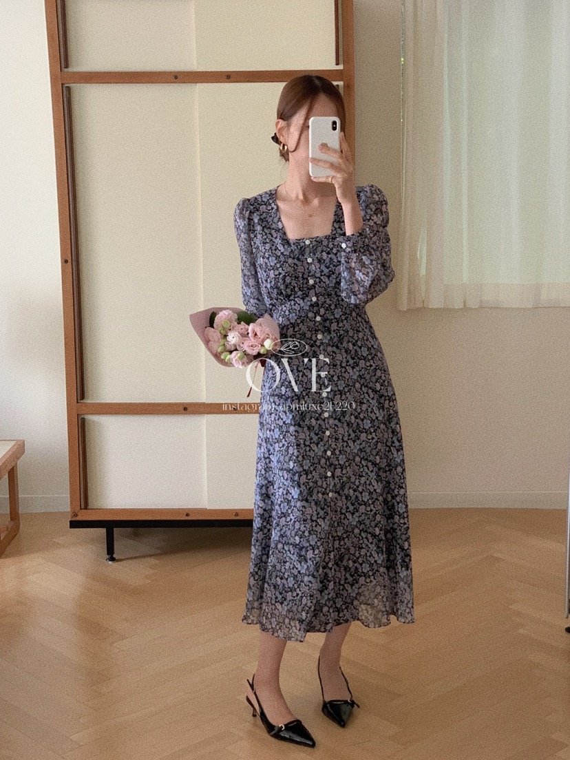 OVE東大門㊣實拍女裝新款熱賣25秋冬人氣職業推薦休閑連衣裙OVE連衣裙