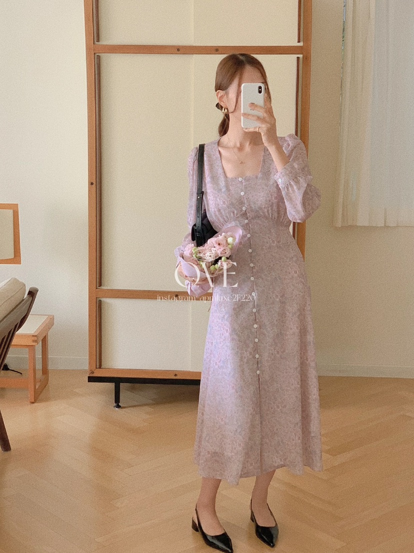 OVE東大門㊣實拍女裝新款熱賣25秋冬人氣職業推薦休閑連衣裙OVE連衣裙