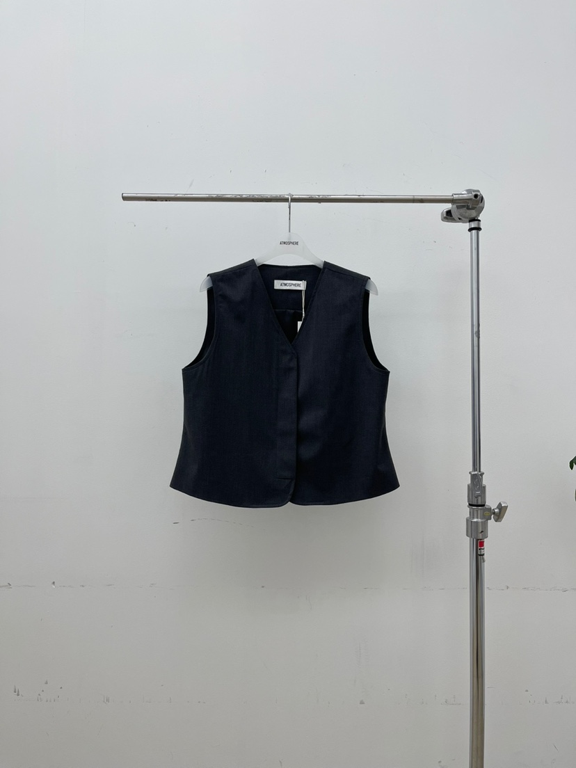 ATMOSPHERE韓國直郵㊣女士新款職業熱賣真品休閑25秋冬馬甲羊毛ATMOSPHERE/BLING馬甲圖色2