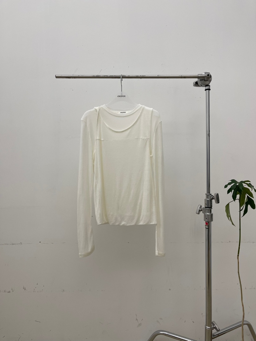 ATMOSPHERE韓國代購㊣女裝新品休閑時尚熱賣職業25秋冬長袖T恤ATMOSPHERE/BLING長袖T恤圖色1