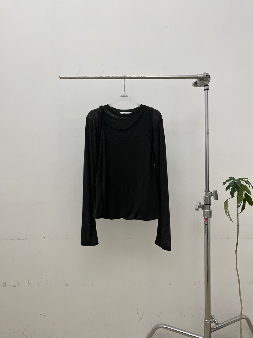 ATMOSPHERE韓國代購㊣女裝新品休閑時尚熱賣職業25秋冬長袖T恤ATMOSPHERE/BLING長袖T恤圖色3