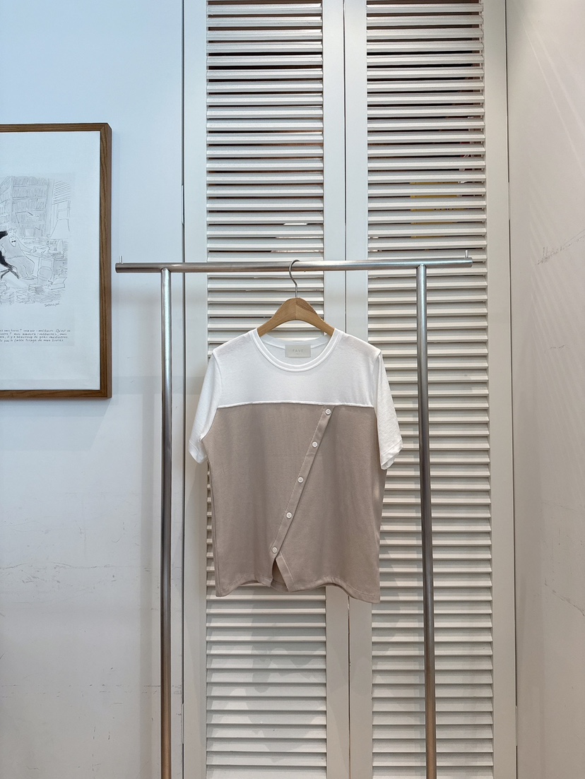 FAVE-L東大門㊣代購女士新品職業推薦25秋冬熱賣人氣休閑T恤FAVE-LT恤