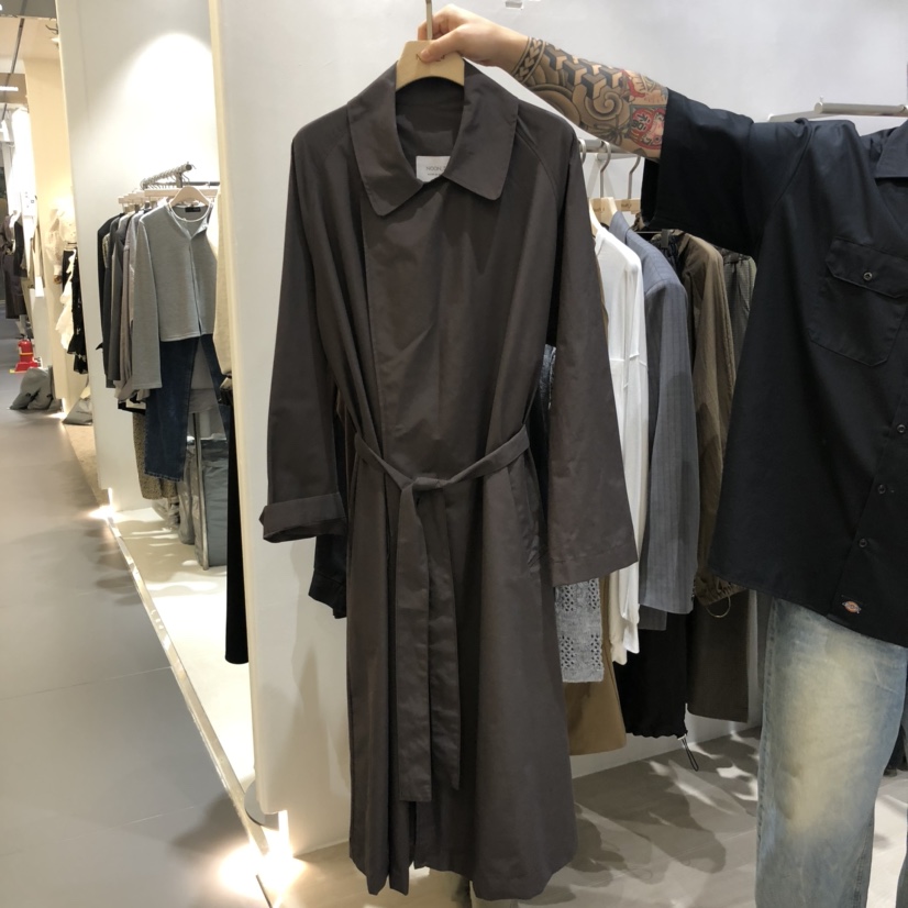 NOON_D東大門㊣直郵女士新品25秋冬推薦時尚長款風衣含腰帶NOON_D長款風衣圖色2