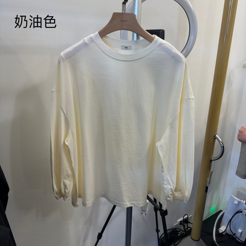 EGG東大門㊣直郵女裝新品時尚25秋冬人氣真品休閑推薦長袖T恤EGG-訂貨周期長長袖T恤圖色1