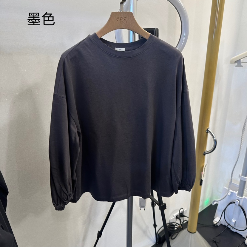 EGG東大門㊣直郵女裝新品時尚25秋冬人氣真品休閑推薦長袖T恤EGG-訂貨周期長長袖T恤圖色5