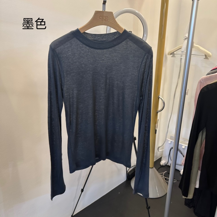 EGG東大門㊣直郵女士新款25秋冬真品職業時尚推薦熱賣長袖T恤EGG-訂貨周期長長袖T恤圖色4