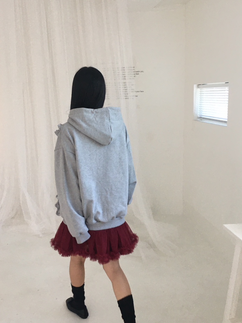 ORDINARYA東大門㊣代購女裝新款休閑真品夾克荷葉邊拉鏈連帽ROESMMOSS夾克