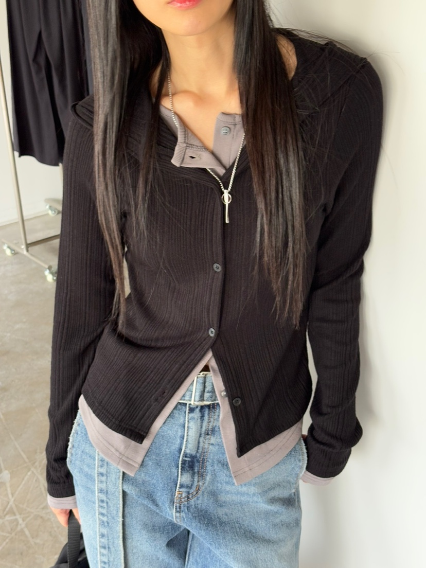 Verbena韓國代購㊣女裝新品真品推薦人氣熱賣針織衫開衫連帽Verbena針織衫
