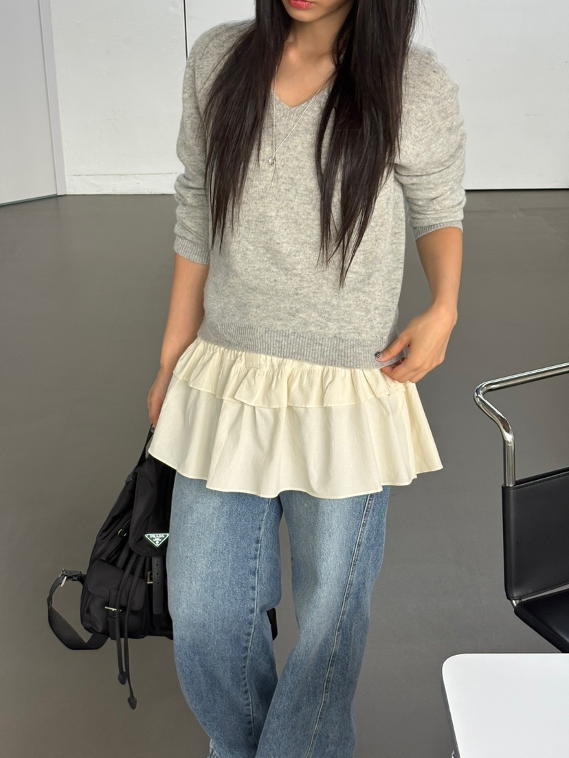 Verbena東大門㊣直郵女裝新款真品熱賣人氣時尚推薦休閑針織衫Verbena針織衫