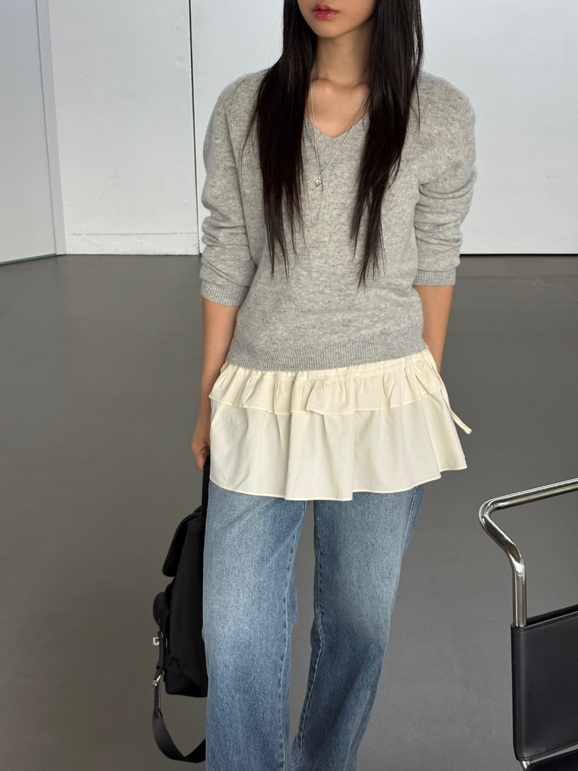 Verbena東大門㊣直郵女裝新款真品熱賣人氣時尚推薦休閑針織衫Verbena針織衫