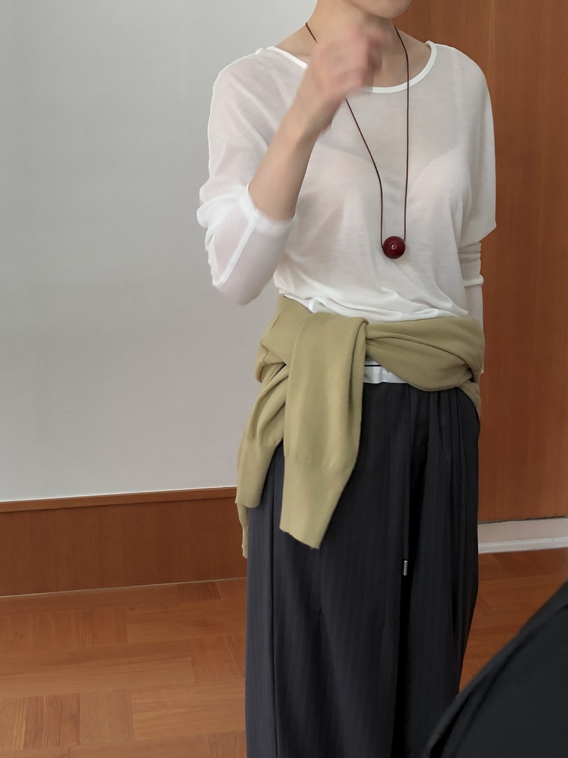 LONG PEAK東大門㊣代購女裝新款休閑25秋冬職業推薦長袖T恤LONG PEAK長袖T恤