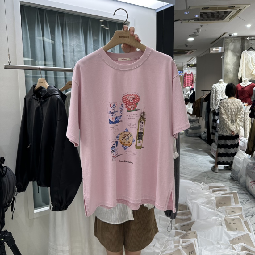 OURMOMENT東大門㊣實拍女士新款真品熱賣時尚人氣休閑25秋冬T恤OURMOMENTT恤圖色3