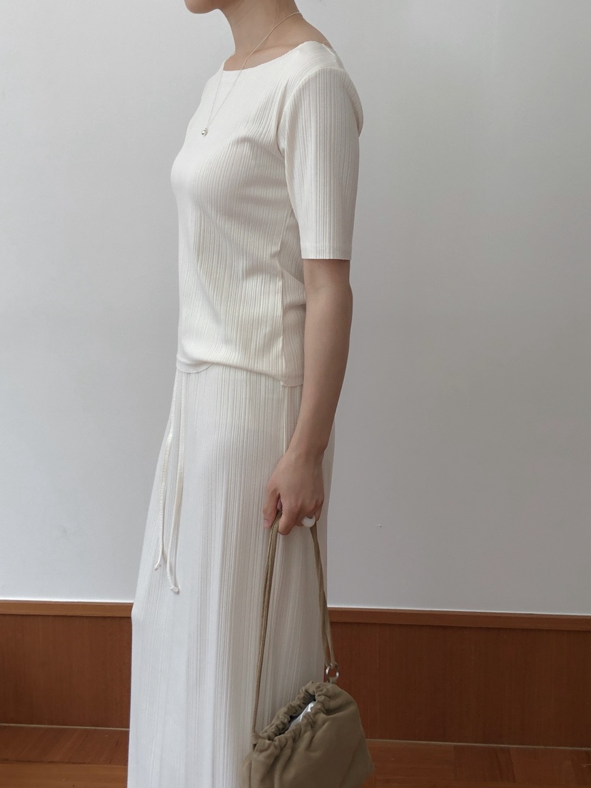 LONG PEAK東大門㊣實拍女士新品時尚推薦人氣真品25秋冬T恤褶皺LONG PEAKT恤