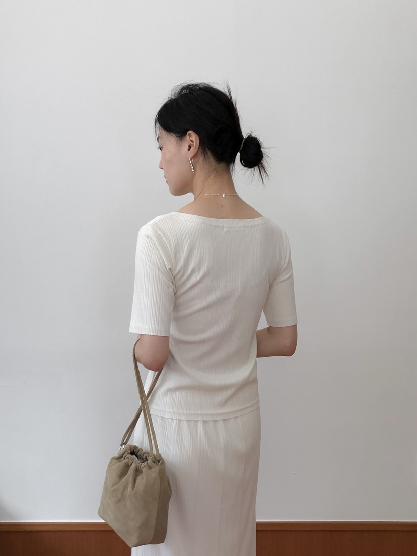LONG PEAK東大門㊣實拍女士新品時尚推薦人氣真品25秋冬T恤褶皺LONG PEAKT恤