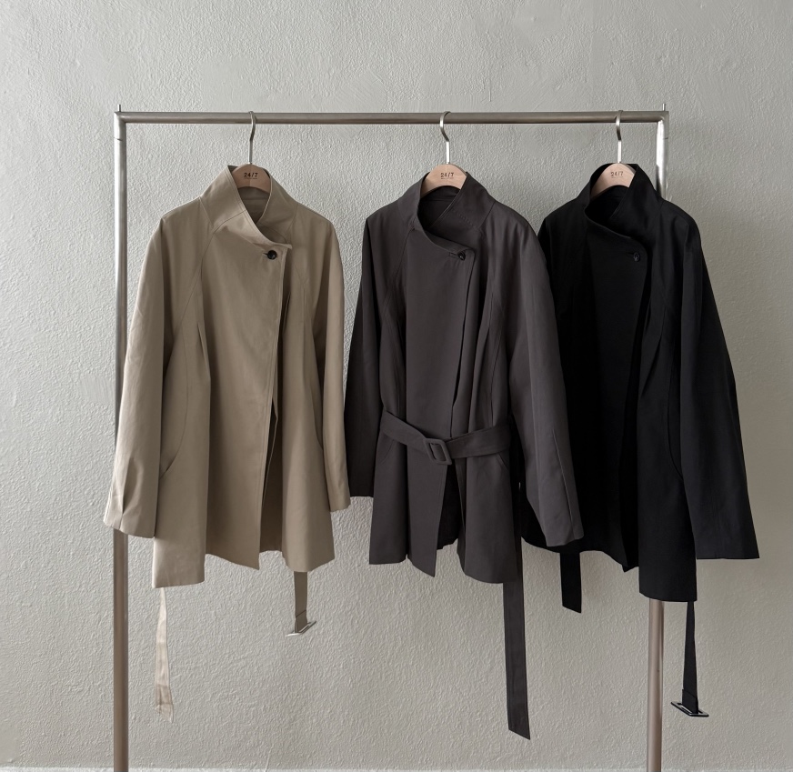 TWENTY FOUR SEVEN24-7東大門㊣實拍女裝新品真品夾克含腰帶TEWNTY FOUR SEVEN24-7夾克